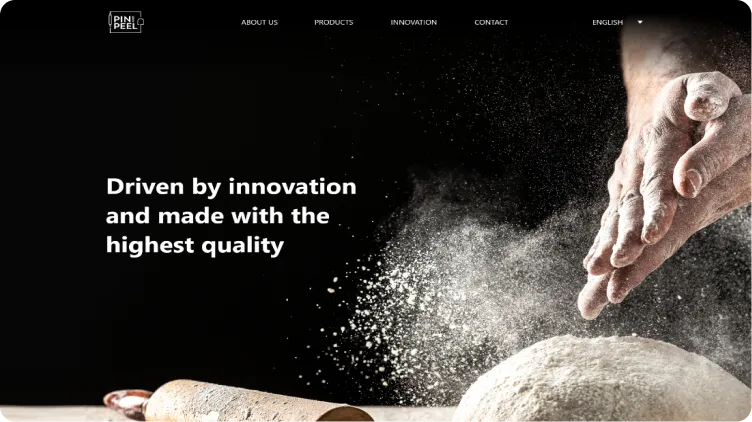 A website design for a bakery.